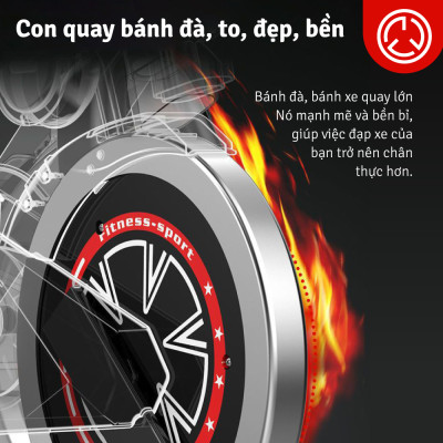 BG-GIÁ ĐỠ DI ĐỘNG-Xe đạp tập thể thao đa năng trong nhà SPINING BIKE ELITE 01 mới (hàng nhập khẩu)