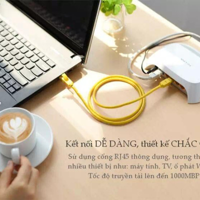 Ugreen UG30642NW103TK 10M màu Vàng Cáp mạng LAN CAT5E UPT - HÀNG CHÍNH HÃNG