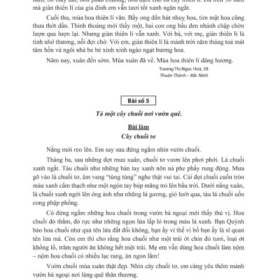 Tuyển Chọn Những Bài Văn Miêu Tả 5 _ML