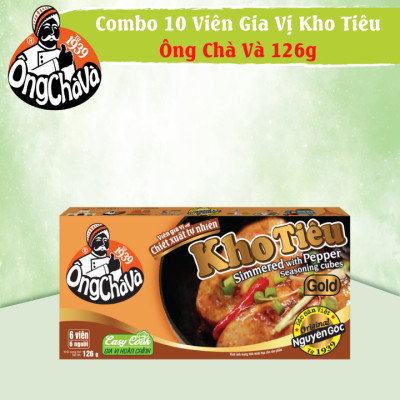 Combo 10 Hộp Viên Gia Vị Kho Tiêu Ông Chà Và 126gr (Simmered with Pepper Seasoning Cubes)