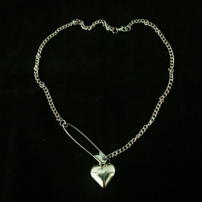 Vòng cổ hình trái tim mix kim băng siêu cool ấn tượng dây chuyền titan