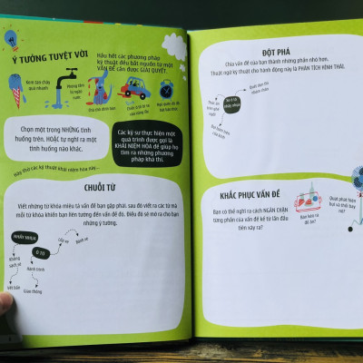 Sách khởi điểm của tư duy kỹ thuật usborne stem - bìa cứng, in màu