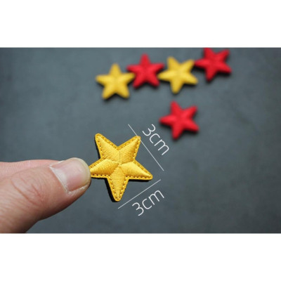 Patch_velcro miếng dán thêu hình ngôi sao 3D trang trí quần áo_ba lô_mũ nón