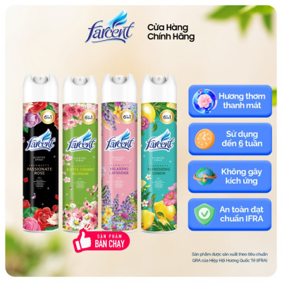 THÙNG 12 CHAI XỊT PHÒNG FARCENT 320ML - FARCENT