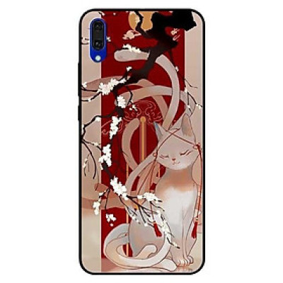 Ốp lưng dành cho Huawei Y7 Pro - mẫu Mèo Cành Hoa Đàoo