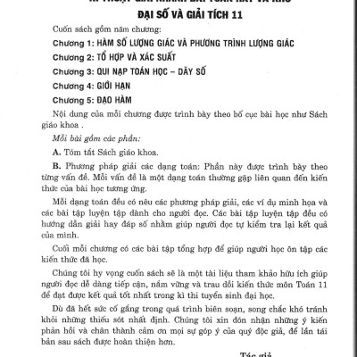 Kĩ Thuật Giải Nhanh Bài Toán Hay Và Khó Đại Số Giải Tích 11_HA