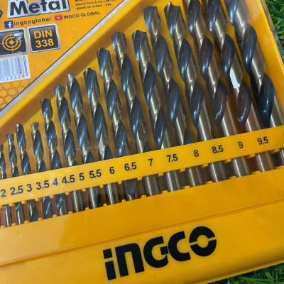 BỘ MŨI KHOAN KIM LOẠI 19 CHI TIẾT INGCO AKDB1195 - HÀNG CHÍNH HÃNG