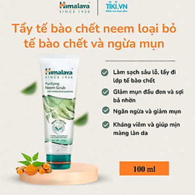 Kem Tẩy Da Chết Neem Cho Da Thường Đến Da Dầu Himalaya Herbals (100ml)