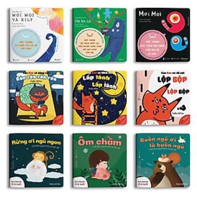Ehon - Combo 9 cuốn Moi moi Âm thanh Buồn ngủ - Cho bé 0 - 2 tuổi - Bản Quyền
