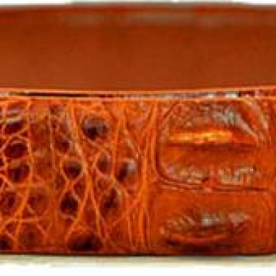 Thắt Lưng Nam Da Cá Sấu Gai Lưng Huy Hoàng HT4209 (120 x 3.5 cm) - Vàng