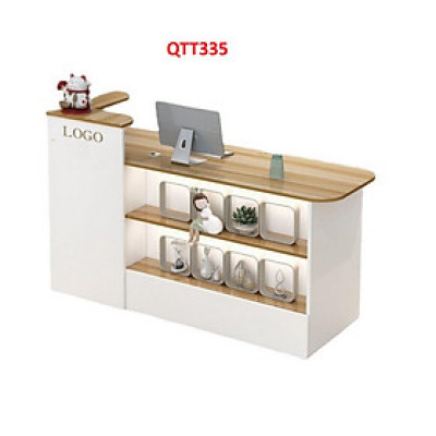 QUẦY LỄ TÂN, QUẦY TIẾP TÂN, QUẦY TÍNH TIỀN, QUẦY THU NGÂN QTT335 ( Không đèn) - NỘI THẤT LẮP RÁP VIỄN ĐÔNG ADV