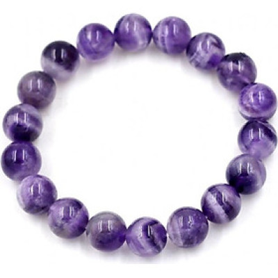 [Mệnh Hỏa, Thổ] Vòng Tay Chuỗi Hạt Thạch Anh Tím Than 10 Ly 18 Hạt