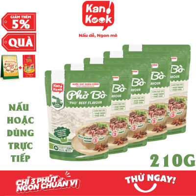 Nước Xốt (Sốt) Cô Đặc Vị Phở Bò KanKook Gói 210g Nấu/Trộn Ăn Liền Vị Hoàn Chỉnh Chuẩn Vị Phở Sài Gòn