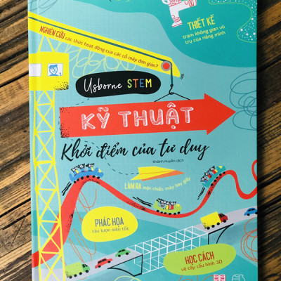 Sách khởi điểm của tư duy kỹ thuật usborne stem - bìa cứng, in màu