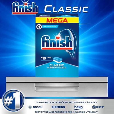 Combo 2 hộp 110 viên rửa bát Finish Classic Dishwasher Tablets (2x110viên)