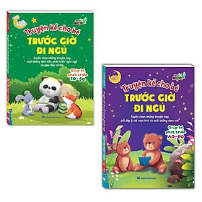 Sách - Truyện Kể Cho Bé Trước Giờ Đi Ngủ Giúp Bé Phát Triển EQ SQ + Giúp Bé Phát Triển AQ PQ - Minh Thắng