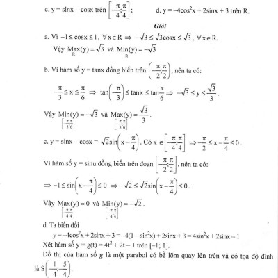 Kĩ Thuật Giải Nhanh Bài Toán Hay Và Khó Đại Số Giải Tích 11_HA