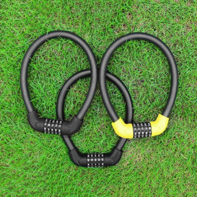 Khóa dây xe đạp 5 số đổi được mã Tặng 1 đôi đèn van