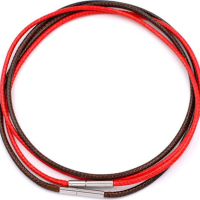 Combo 2 sợi dây vòng cổ cao su - nâu + đỏ DCSNO1