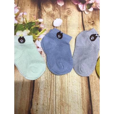 1 đôi tất lưới thông hơi hình gấu cho bé size S