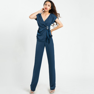 Áo Thắt Eo Áo Kiểu Đẹp Thời trang thiết kế Hity TOP089 (Xanh Thủy Thủ Sailor)