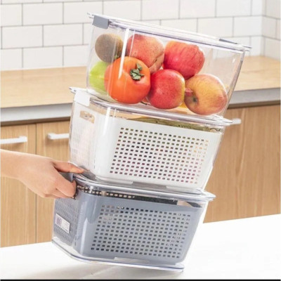 Hộp Đựng Bảo Quản Thức Ăn 2 Lớp 1,7 Lít Và 4,5 Lít Hokori. Hộp Đựng Hoa Quả Trái Cây Cao Cấp Việt Nhật Có Lỗ Thoát Khí , Sản Xuất Theo Tiêu Chuẩn Châu Âu An Toàn Cho Sức Khỏe - Hàng Việt Nam