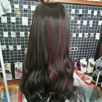 Tóc giả Kẹp u line tím cao cấp chịu nhiệt- hình thật