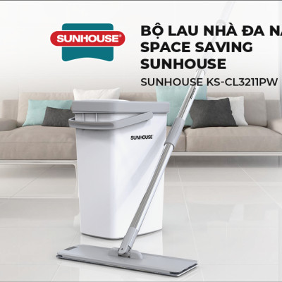 Bộ lau nhà đa năng Space Saving Sunhouse KS-CL3211P