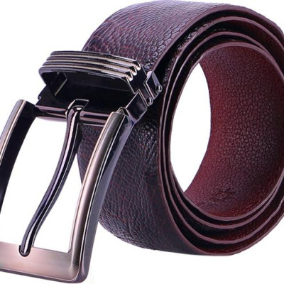 Thắt Lưng Nam Da Đà Điểu Bản Lớn Đầu Kim Huy Hoàng HT4422 - Nâu Đất