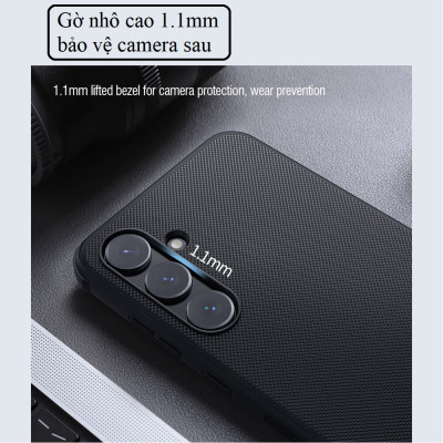 Ốp lưng chống sốc cho SamSung Galaxy A55 5G chính hãng Nillkin dạng sần chống bám vân tay - Hàng chính hãng