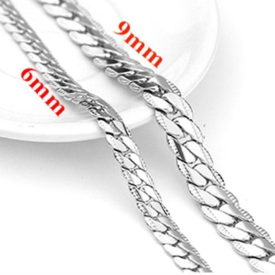 Vòng Cổ Nam - Dây chuyền nam titan cao cấp inox đẹp kiểu lặc khít chạm 2 bên trangsucpt 6mm PTDCNA56