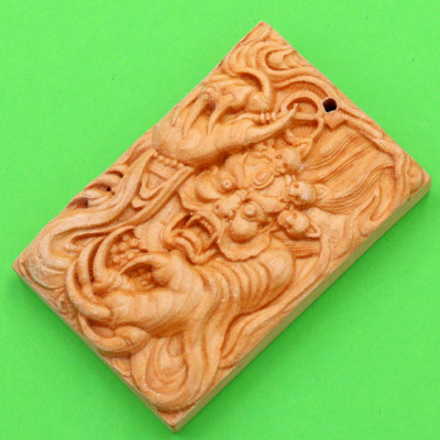 Mặt gỗ ngọc am khắc tượng Long Vương MG64