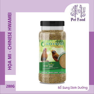 Thức ăn Chim HỌA MI, Chinese Hwamei - Hót hay, Mượt lông, Căng lửa - hộp 280g
