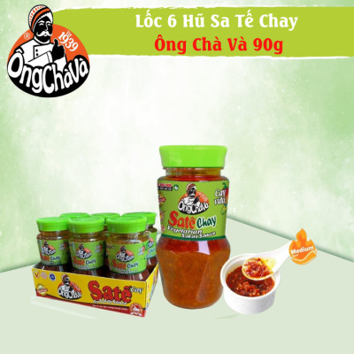 Lốc 6 Hũ Sa Tế Chay Ông Chà Và 90g - Cay vừa ( Vegatarian Satay Sauce)