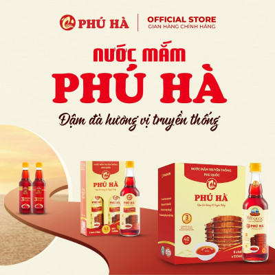 Nước mắm Phú Quốc Chỉ Dẫn Địa Lý Phú Hà 40 độ đạm - 1 chai 60ml