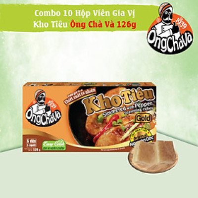 Combo 10 Hộp Viên Gia Vị Kho Tiêu Ông Chà Và 126gr (Simmered with Pepper Seasoning Cubes)