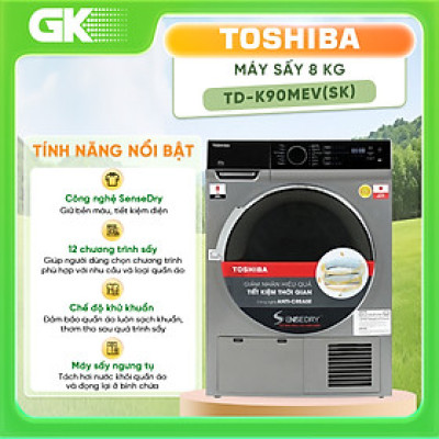 MÁY SẤY NGƯNG TỤ TOSHIBA TD-K90MEV(SK) - Hàng chính hãng - Chỉ giao HCM