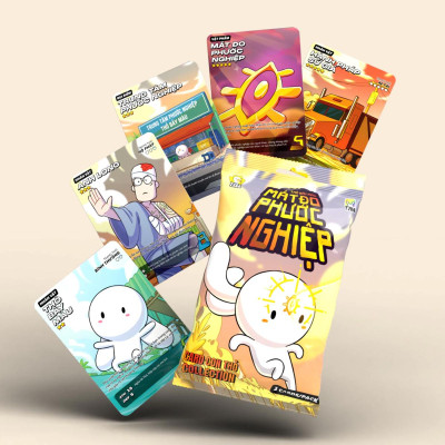 Thẻ Bài Card Bo Góc Collection Thỏ 7 Màu: Mắt Đo Phước Nghiệp (3 Cards Ngẫu Nhiên/Túi)