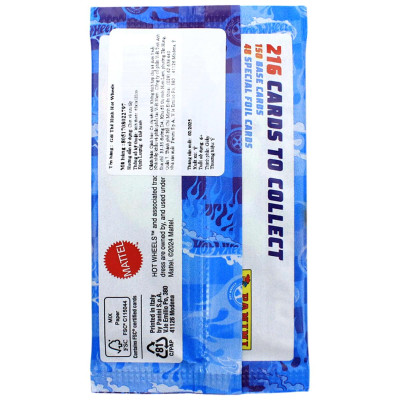 Gói Thẻ Hình Hot Wheels - Panini (6 Card Ngẫu Nhiên/Túi)