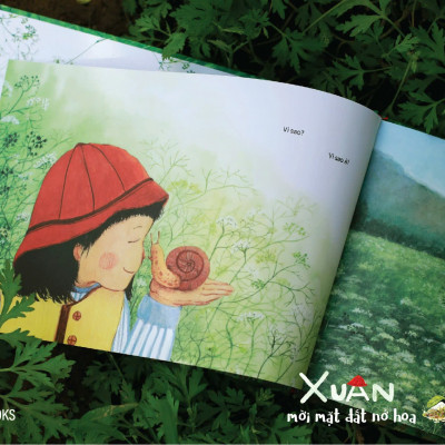  (Bìa cứng – In màu) XUÂN MỜI MẶT ĐẤT NỞ HOA - Mía Studio – Quỳnh Hương (Hũ) – Slowbooks