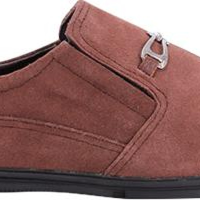 Giày Mọi Da Lộn Có Khóa Huy Hoàng HT7198 - Nâu