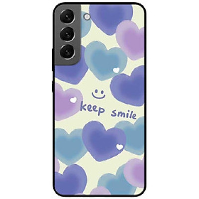 Ốp lưng cho Samsung S21 FE - S23 - S23 Plus - S24 - S24 Ultra - Keep Smile Tím Xanh - Hàng Chính Hãng