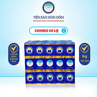[Combo 30 Hũ] Tổ Yến Chưng Đường Phèn - Yến Sào Hòn Gốm Chính Hiệu Khánh Hoà - HGK NEST