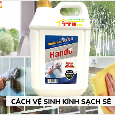 Nước lau kính siêu sạch an toàn Hando 5L hương bạc hà