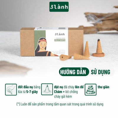 Nụ Thủ Công Palo Santo 3 Lành Hộp 20 Nụ 100 % Tự Nhiên Tặng Kèm Đế Chăm, Không Hóa Chất, Xông Thơm