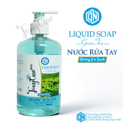 Nước rửa tay Tonycare 500ml Hương Trà Xanh – Diệt khuẩn, dịu nhẹ, hương thanh mát – Chính hãng Tonycare
