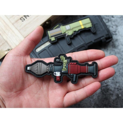 Patch_ miếng dán velcro PVC súng_tên lửa vác vai_chiến thuật