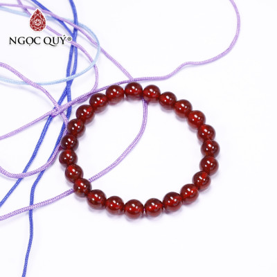 Vòng tay đá ngọc hồng lưu garnet AAA size hạt 8mm mệnh hỏa, thổ - Ngọc Quý Gemstones
