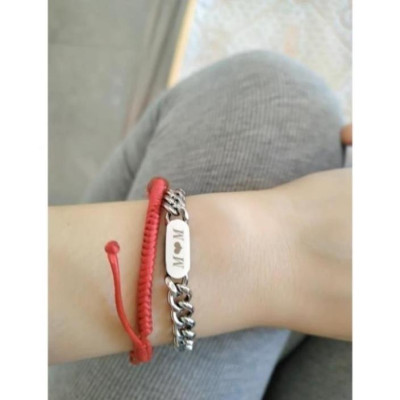 [Khắc tên] [Ghi Chú] Lắc tay nam nữ Khắc Tên theo yêu cầu, Vòng tay đôi lắc ngắn Shop làm quà