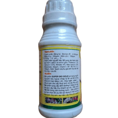 Dung dịch trồng cây Thủy canh - Thủy sinh Super BIO GOLD chai 100ml - 1000ml